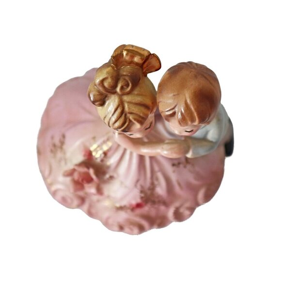 Vintage Josef Originals Dancing Waltzing Couple Pink Dress Figurine, Josef Origi - Picture 4 of 5